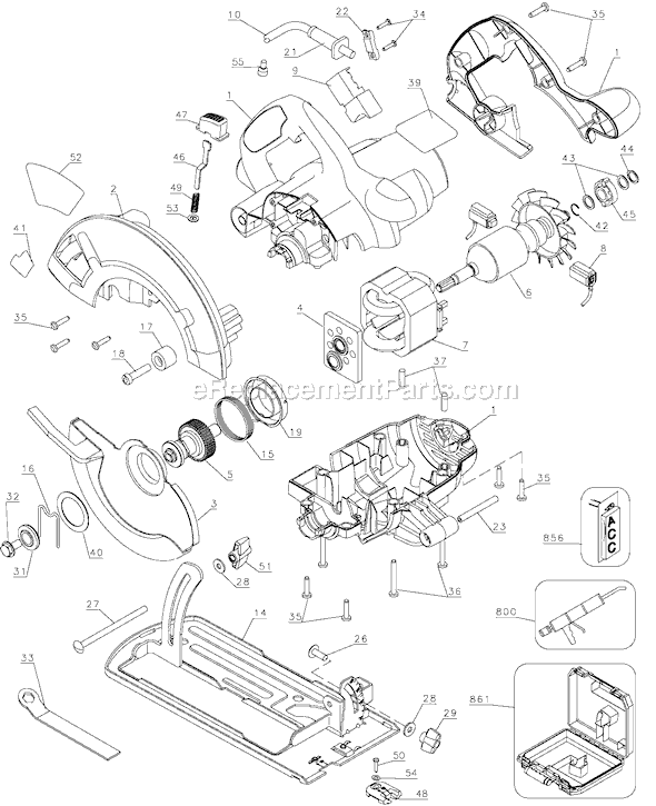 Page A Diagram and Parts List for FS1400CS Type 2 Black and Decker Circular Saw
